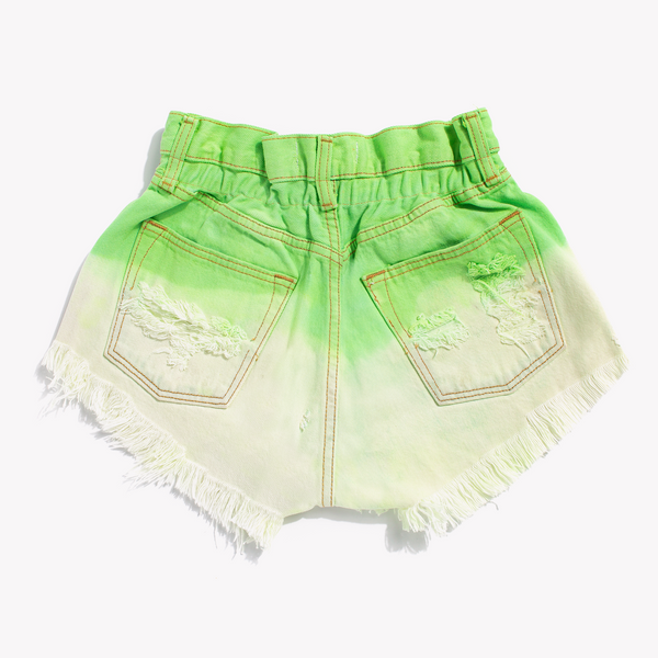 Boho Kiwi Dipped Vintage Shorts