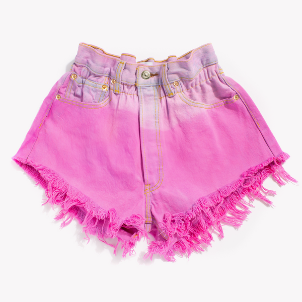 Boho Rose Ombre High Waisted Shorts