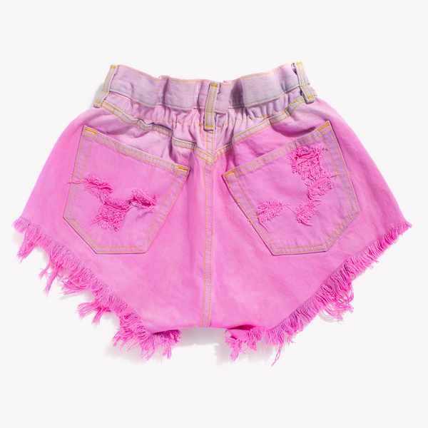 Boho Rose Ombre High Waisted Shorts