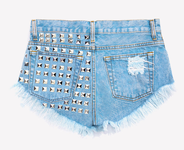 Dangers Stone Studded Babe Shorts