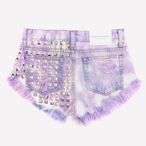 Dangers Love Clouds Studded Vintage Shorts